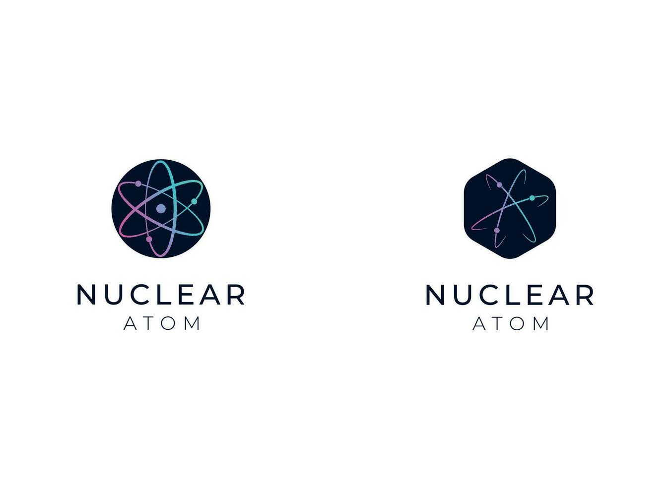 nuclear or atom logo design. Nuclear logo vector