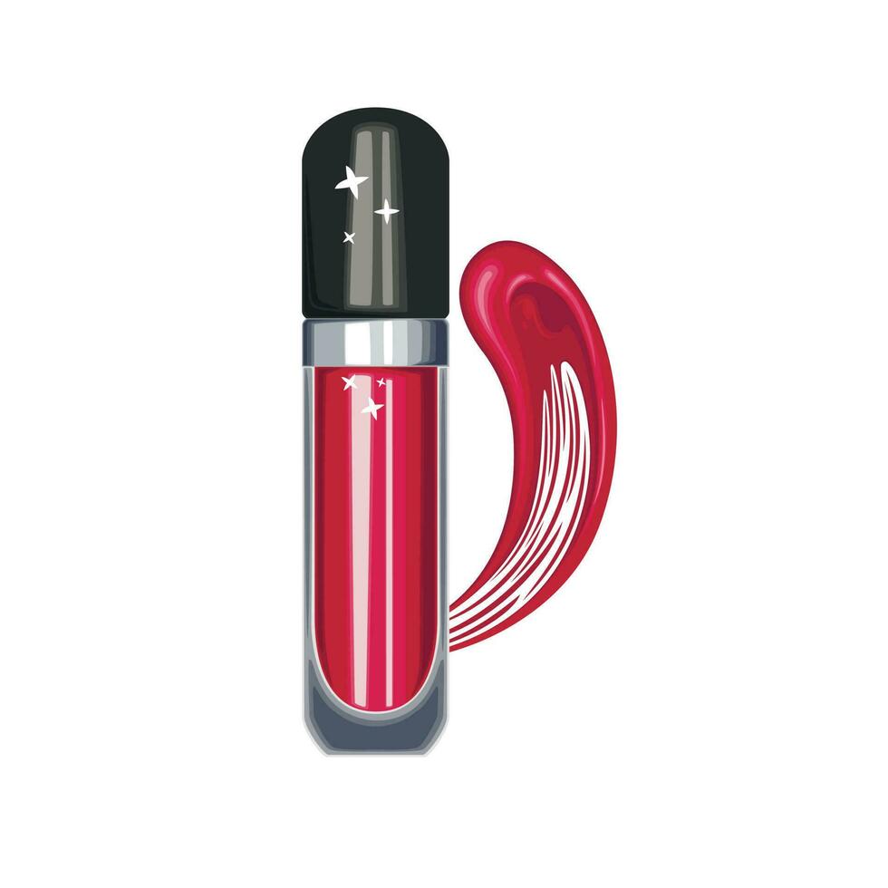 Realistic lip gloss isolated, lipstick woman make up. Makeup Illustrations. Beauty Salon design concept vector