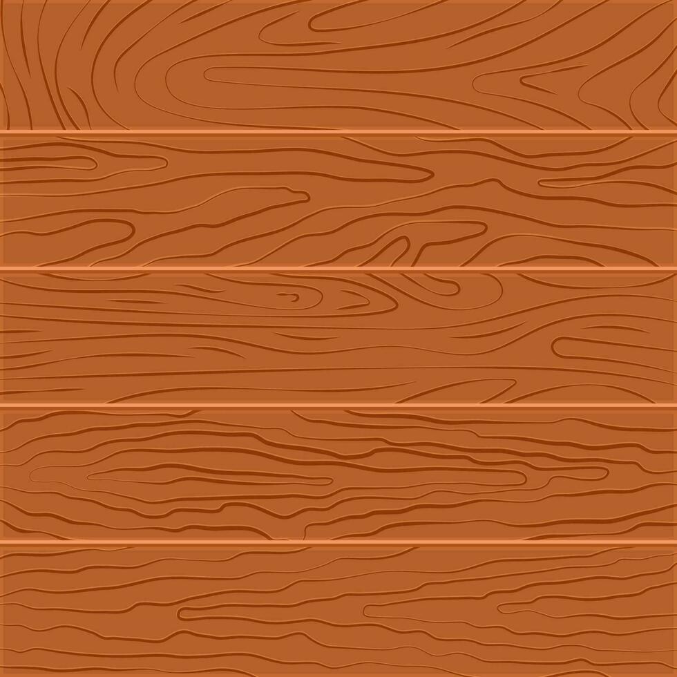 Wood texture background. Five wooden boards in flat design. Vector illustration