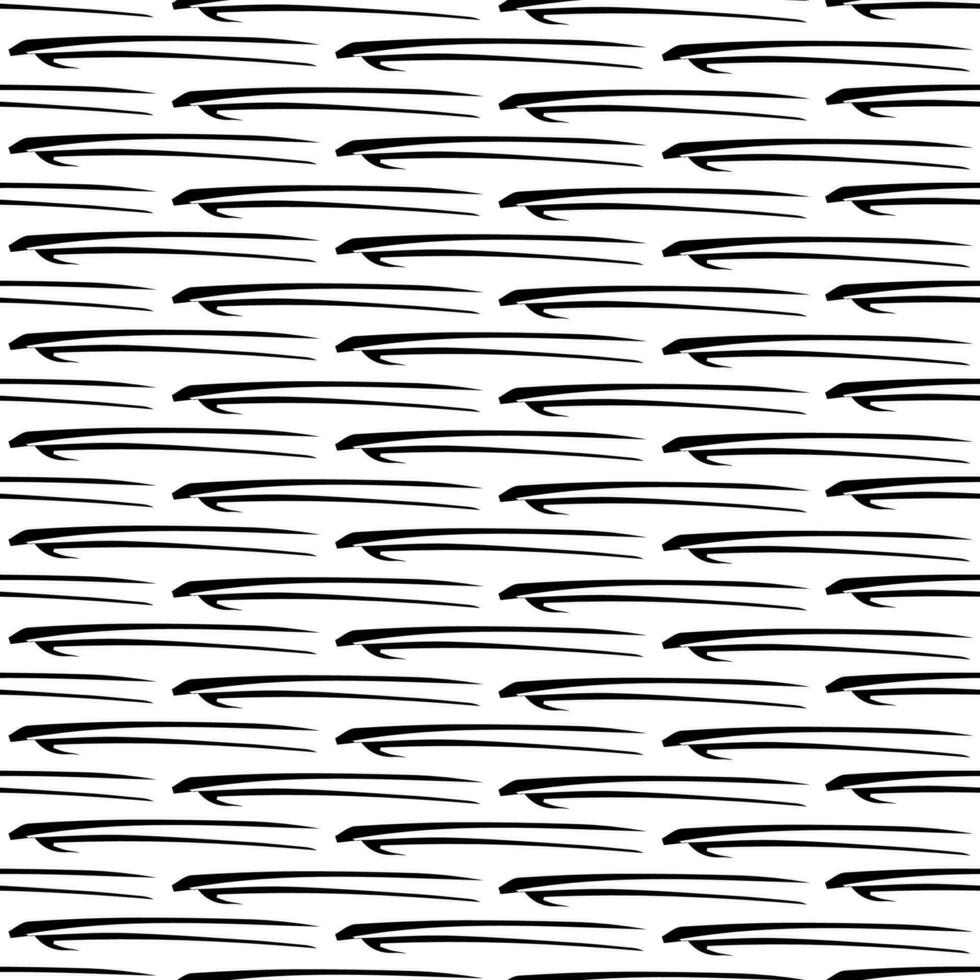 Seamless pattern with black pencil brushstrokes in abstract shapes on white background. Vector illustration