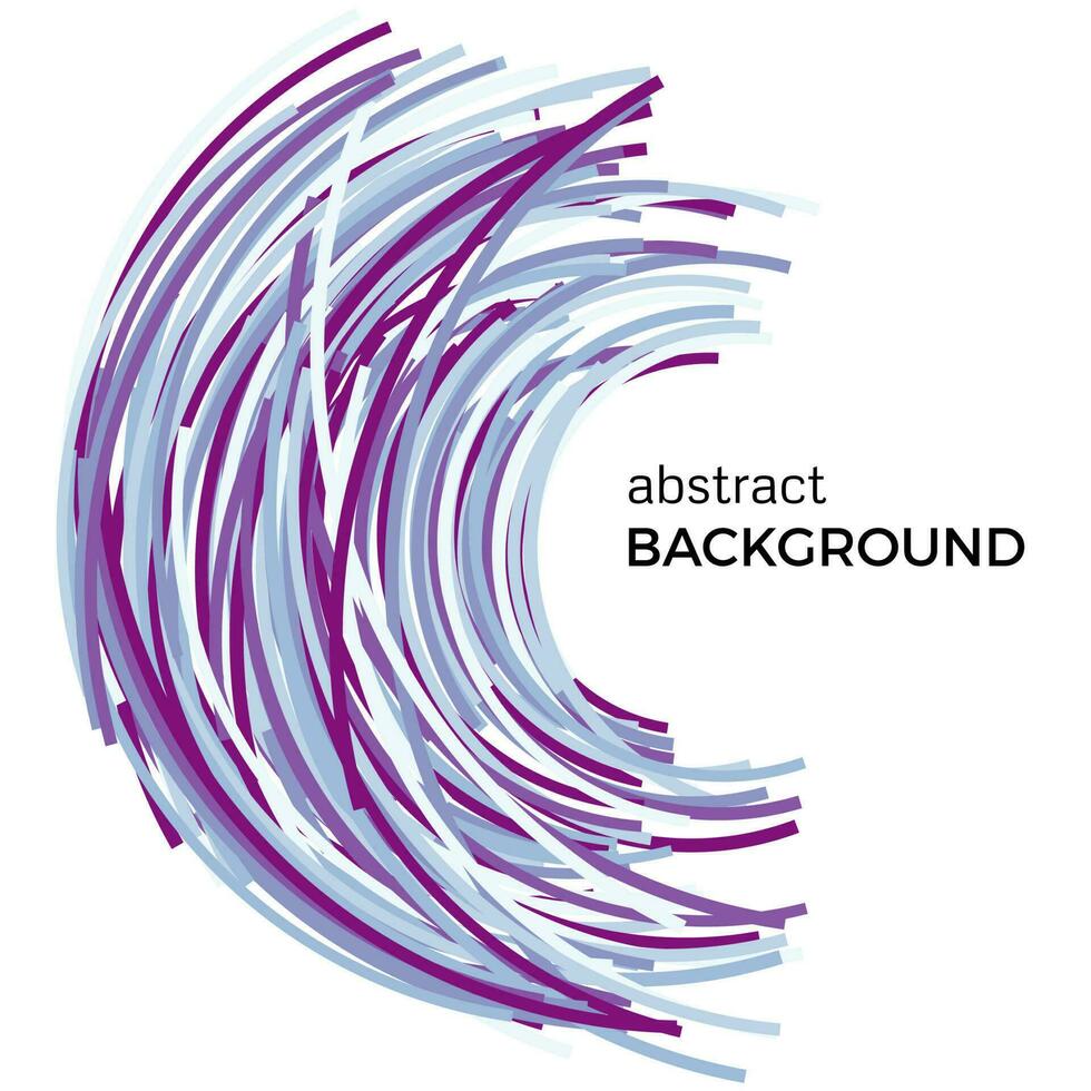 Abstract background with colorful curved lines in a chaotic order. Colored lines with place for your text on a white background. vector