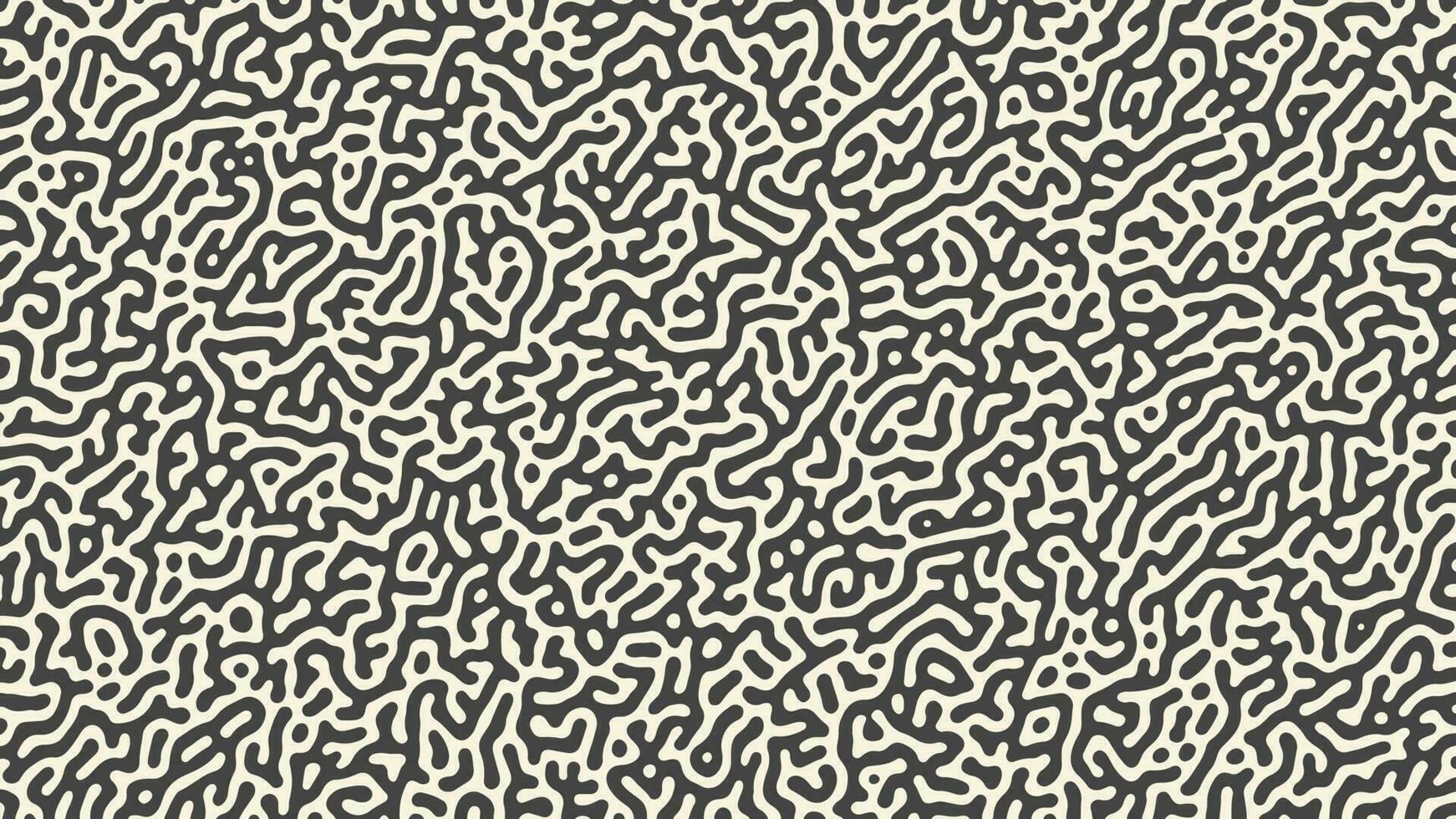 Brown Turing reaction background. Abstract diffusion pattern with chaotic shapes. Vector illustration.