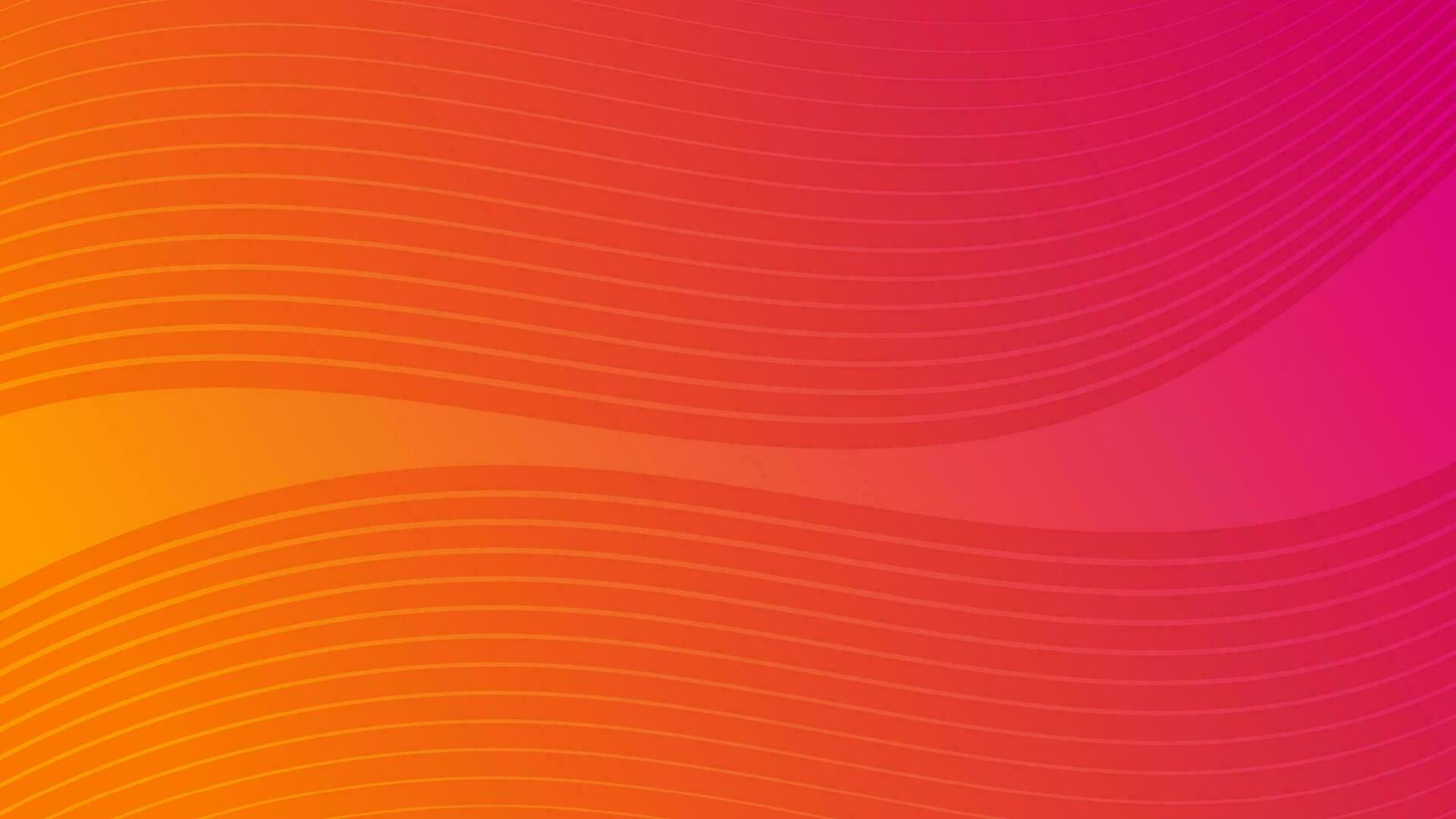 Modern colorful wave curve gradient background. Orange minimal abstract presentation backdrop. Vector illustration