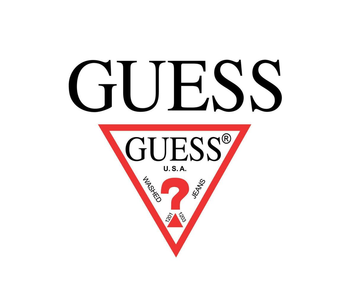 Guess Symbol Brand Logo Design Clothes Fashion Vector Illustration ...