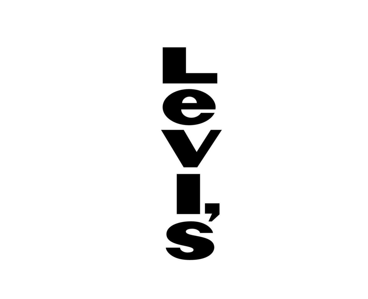 Levis Brand Clothes Logo Name Black Symbol Design Fashion Vector Illustration