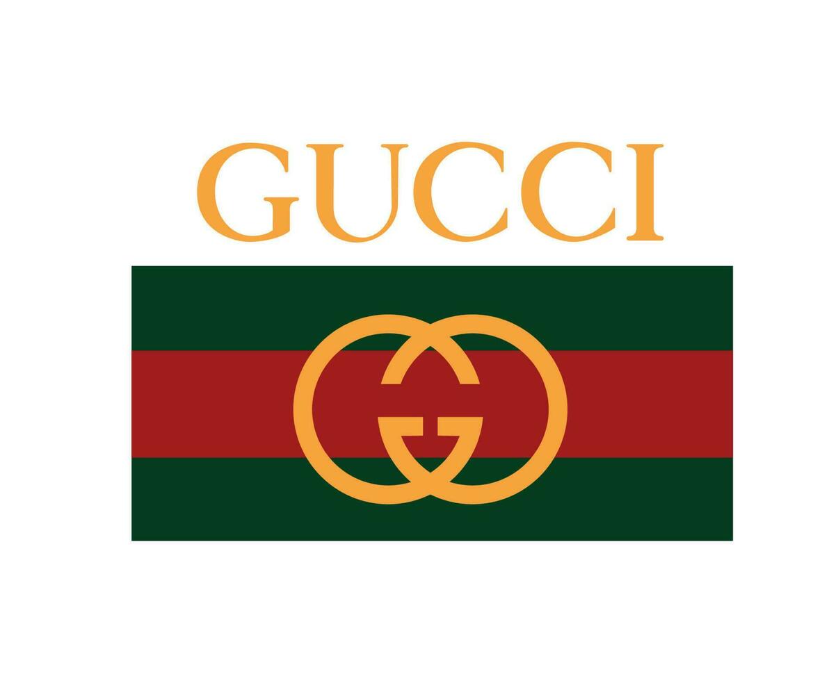 Gucci Logo Brand Clothes With Name Symbol Design Fashion Vector ...