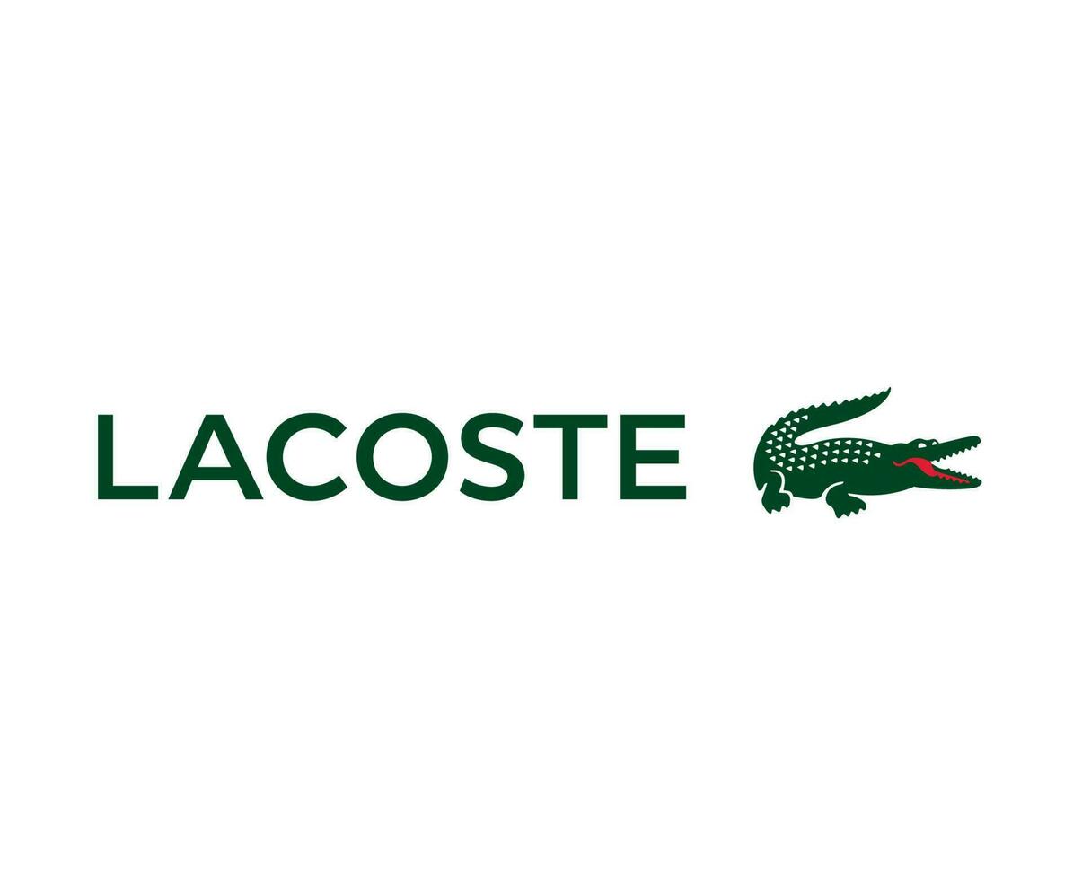Lacoste Logo Brand Symbol With Name Design Clothes Fashion Vector Illustration