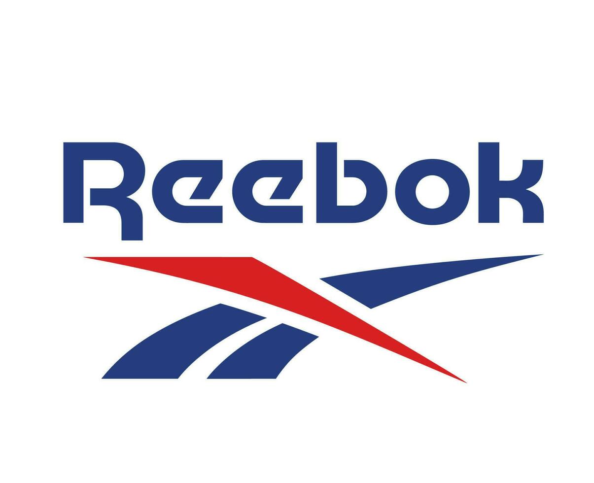 Reebok Brand Logo Blue And Red Symbol Clothes Design Icon Abstract Vector Illustration