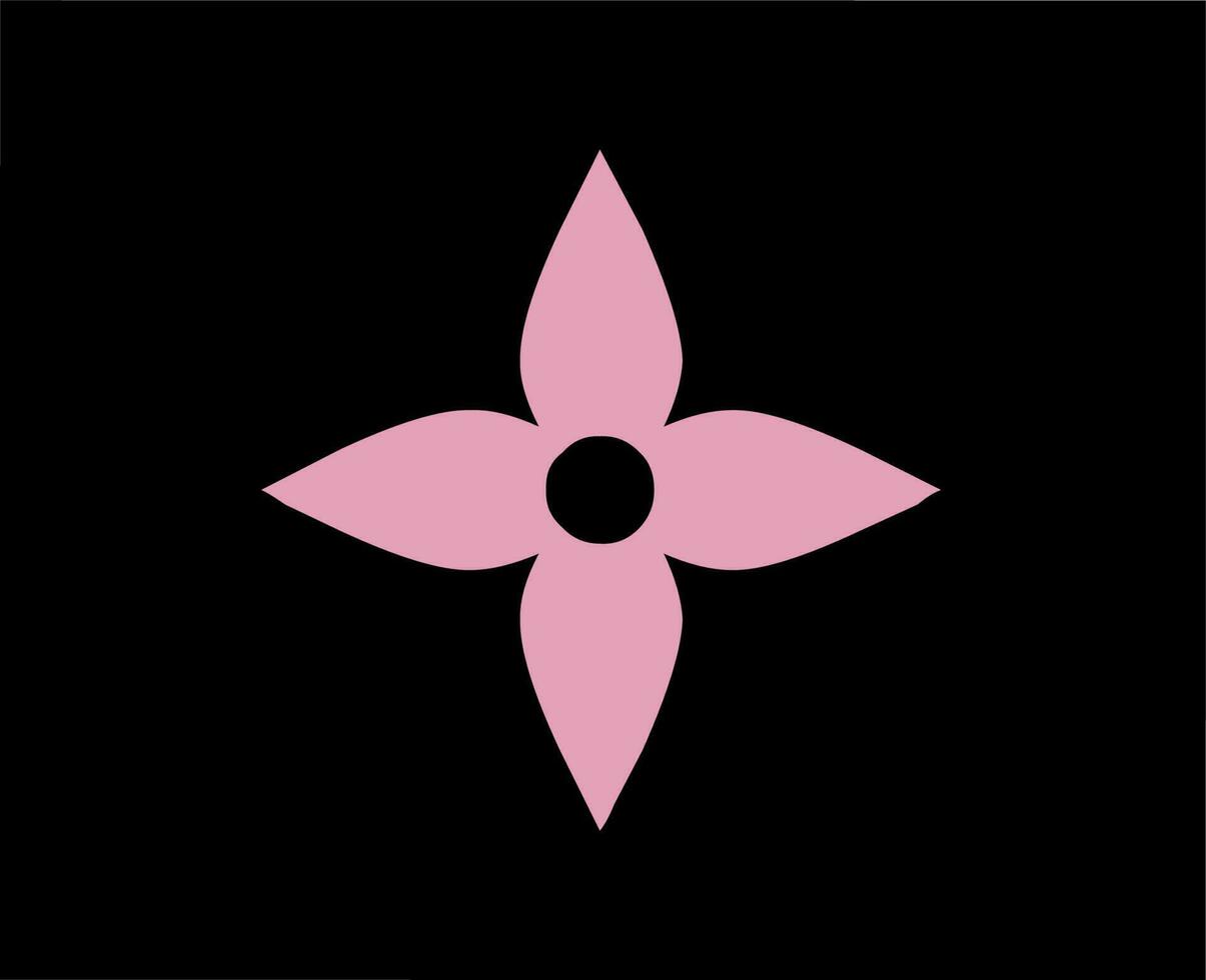 Louis Vuitton Brand Logo Fashion Pink Design Symbol Clothes Vector