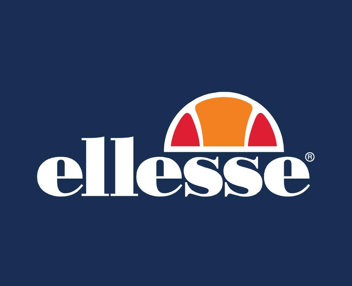 Ellesse Brand Symbol Logo Design Clothes Fashion Vector Illustration With Blue Background