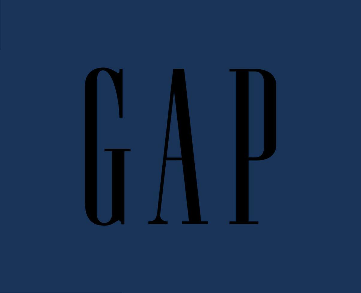 Gap Brand Logo Symbol Black Design Clothes Fashion Vector Illustration ...