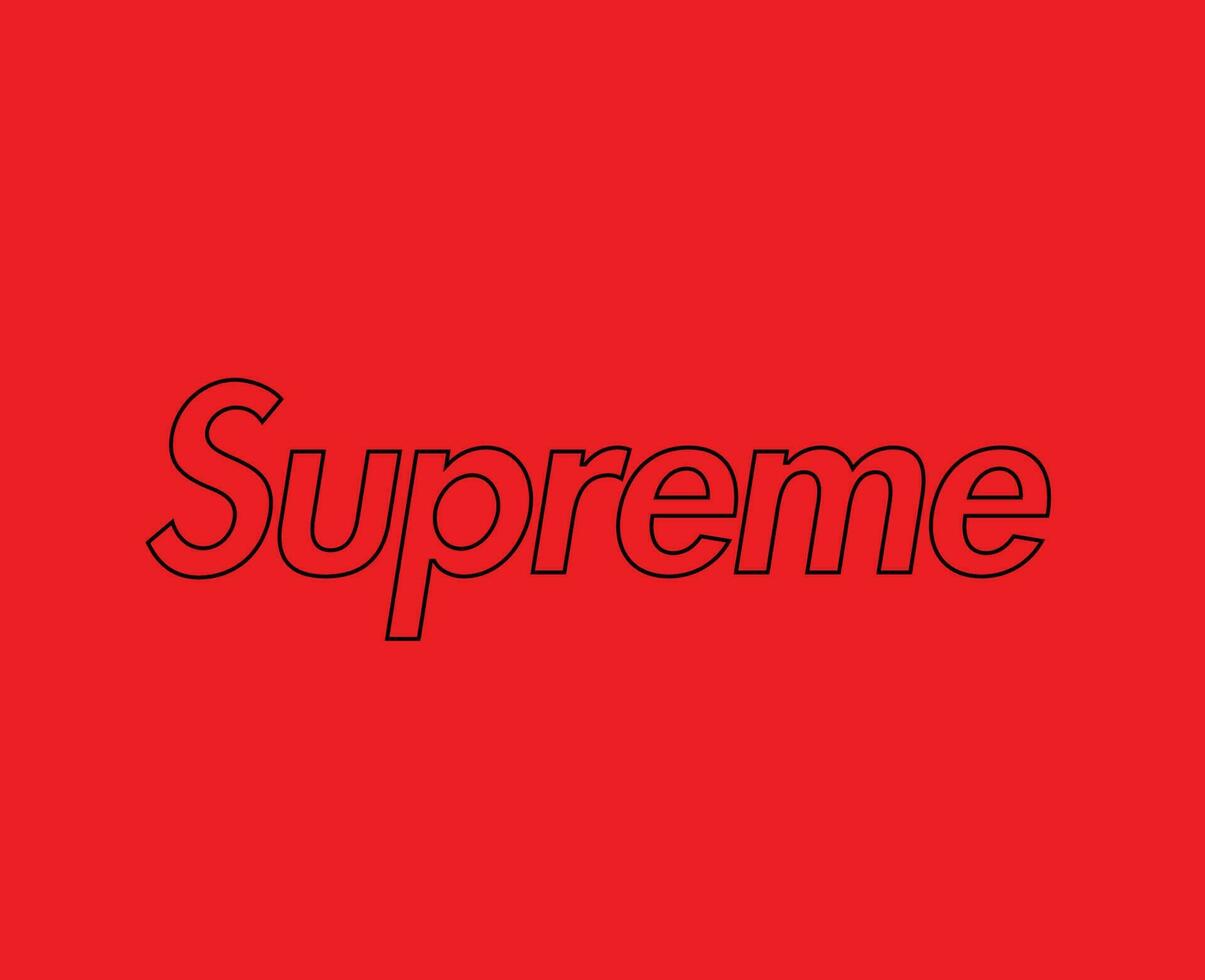 Supreme Brand Symbol White Logo Clothes Design Icon Abstract