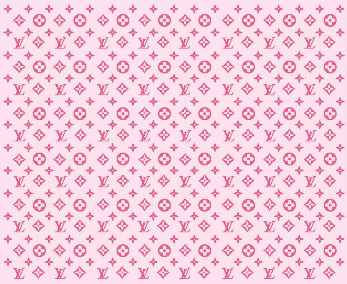 pink louis vuitton print