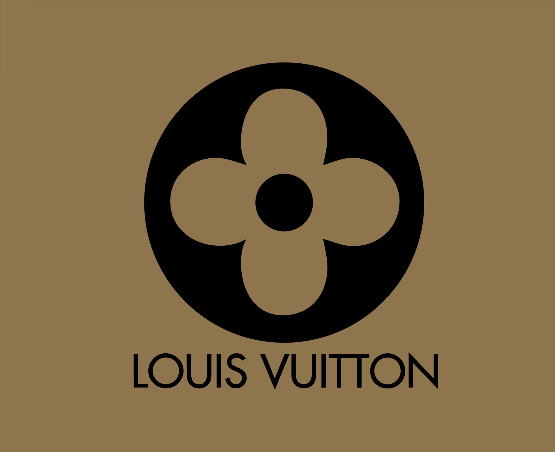 Louis Vuitton Logo Brand With Name Black Symbol Design Clothes Fashion  Vector Illustration With Brown Background 23871180 Vector Art at Vecteezy