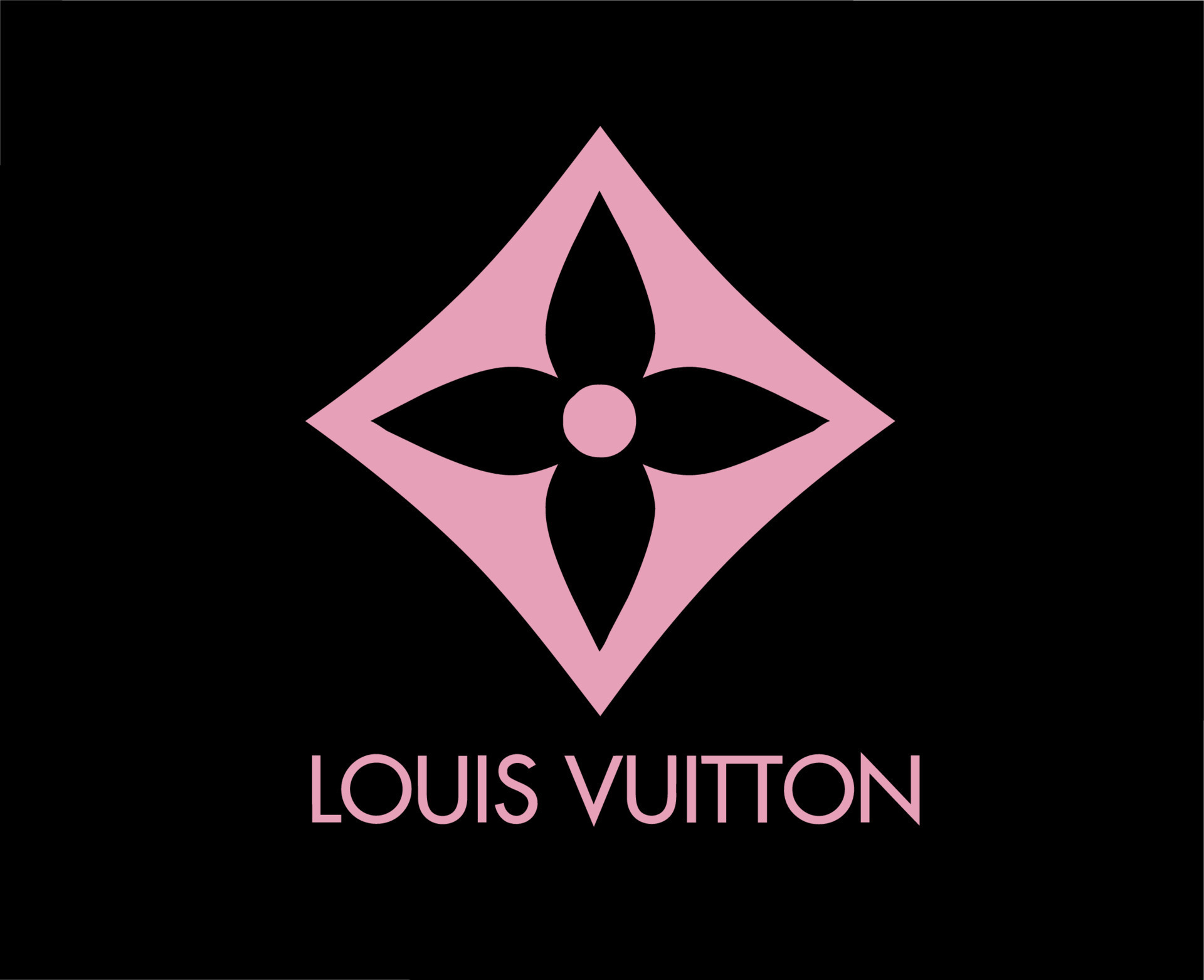 Louis Vuitton Logo Brand Fashion Pink With Name Design Symbol Clothes  Vector Illustration With Black Background 23871192 Vector Art at Vecteezy