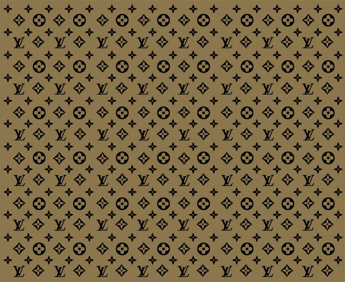 Luis Vuitton marca logo antecedentes marrón símbolo diseño ropa Moda vector ilustración