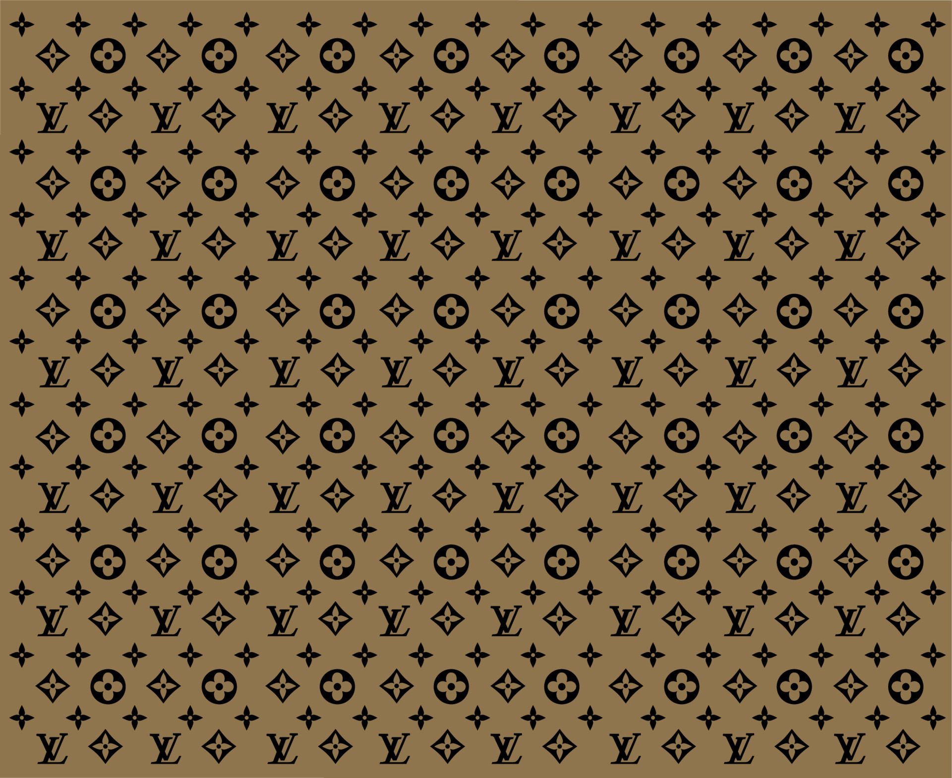 Download Black And Brown Louis Vuitton Pattern For Background