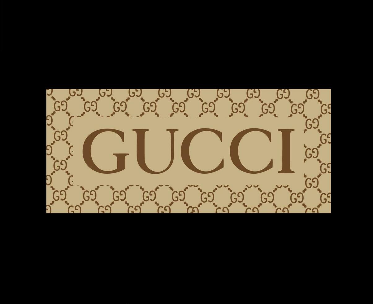 Gucci Brand Logo Background Black And Brown Symbol Design Clothes Fashion  Vector Illustration 23871771 Vector Art at Vecteezy