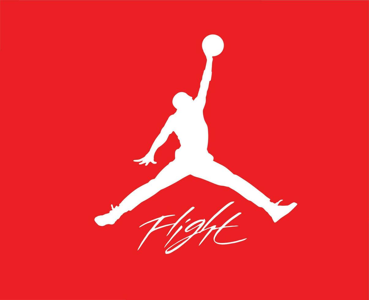 Jordan Flight Brand Logo Symbol White Design Clothes Sportwear Vector ...