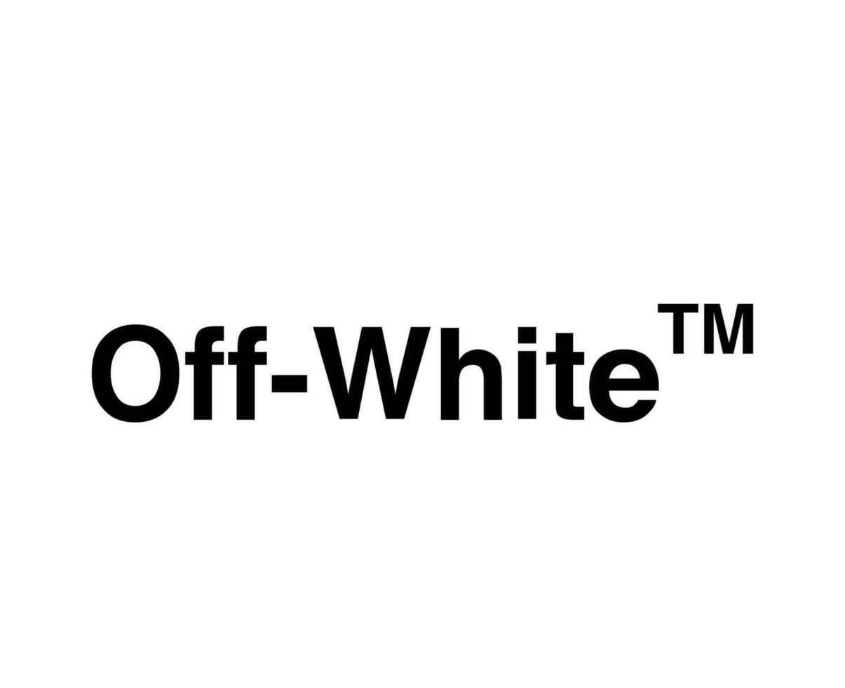 Off-White Brand Logo Name Black Symbol Clothes Design Icon Abstract Vector Illustration