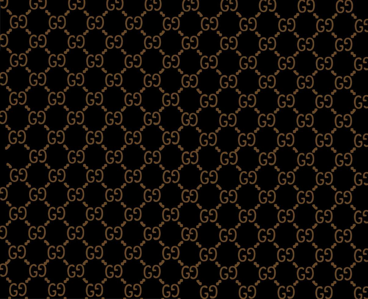 Gucci Brand Logo Background Brown And Black Symbol Design Clothes Fashion Vector Illustration