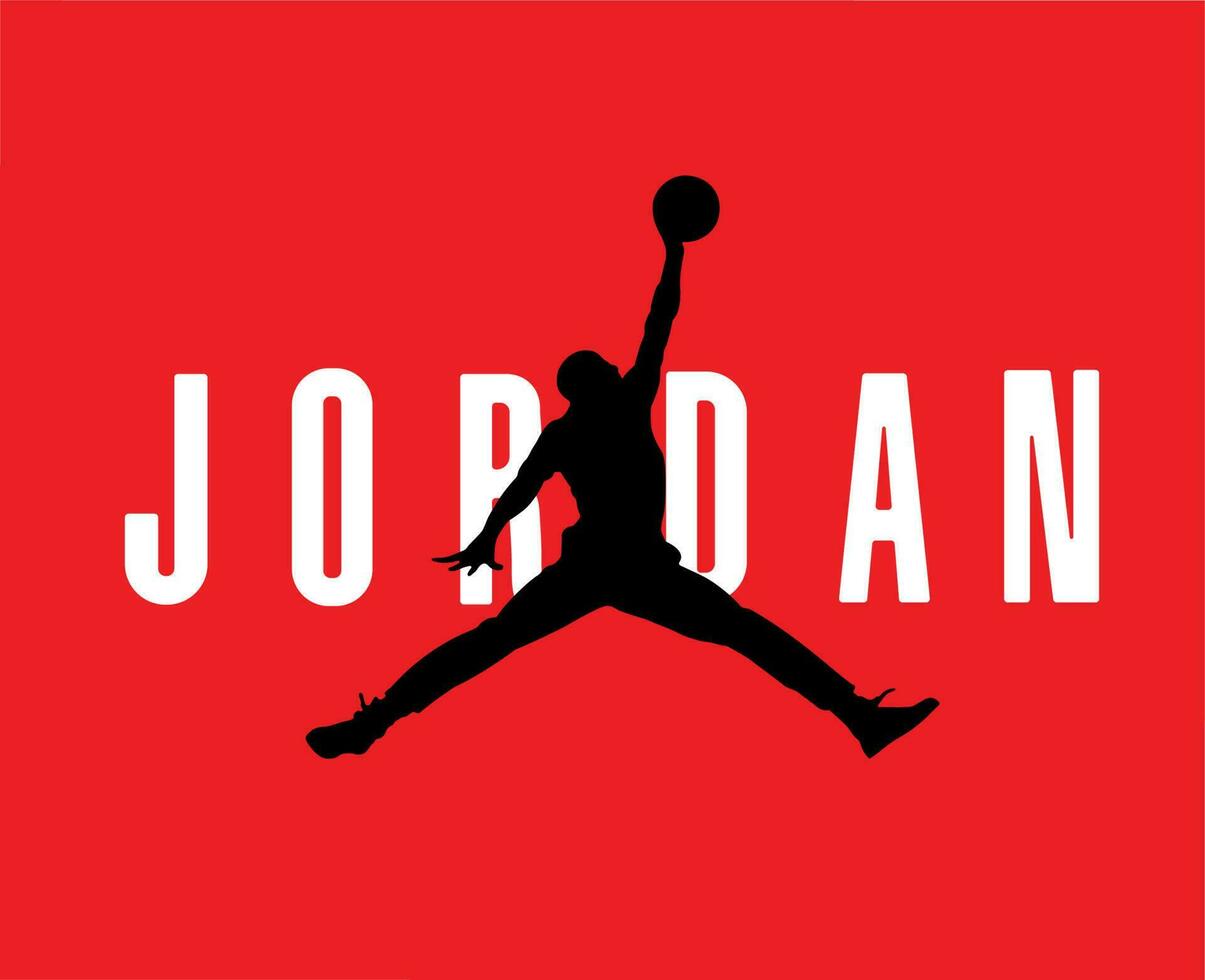 Jordán logo marca símbolo diseño ropa ropa deportiva vector ilustración con rojo antecedentes