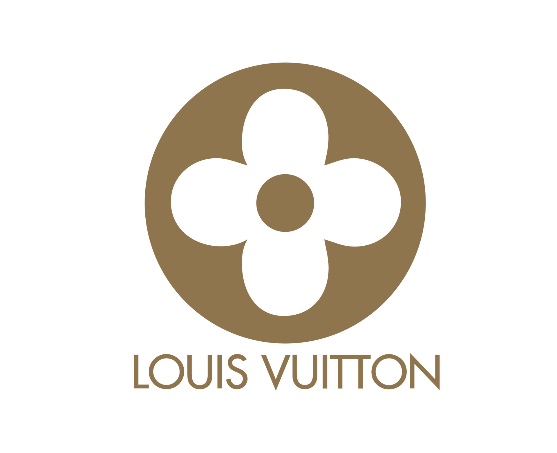 Louis Vuitton Logo Brand With Name Brown Symbol Design Clothes Fashion