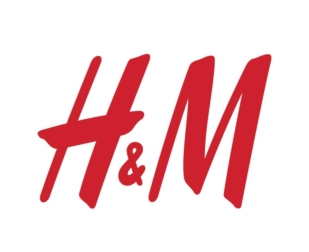 HM Brand Logo Symbol Design Hennes And Mauritz Clothes Fashion Vector Illustration