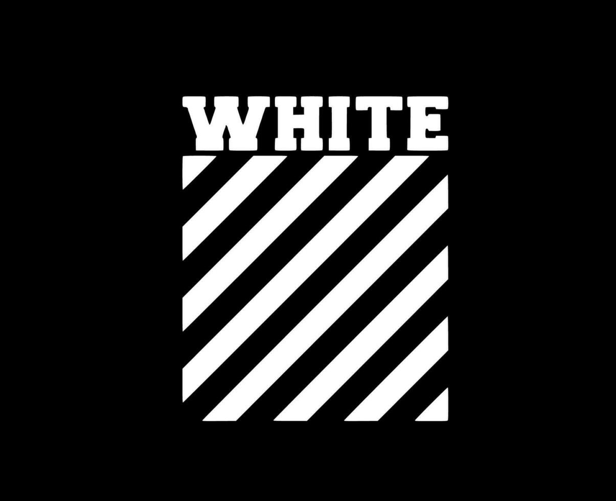 Off-White Brand Clothes Logo White Symbol Design Icon Abstract Vector Illustration With Black Background