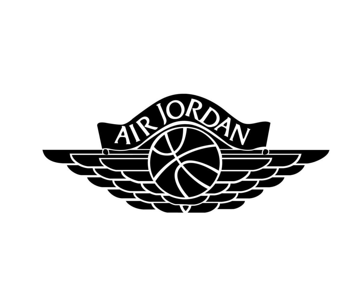 aire Jordán marca logo símbolo negro diseño ropa ropa deportiva vector ilustración