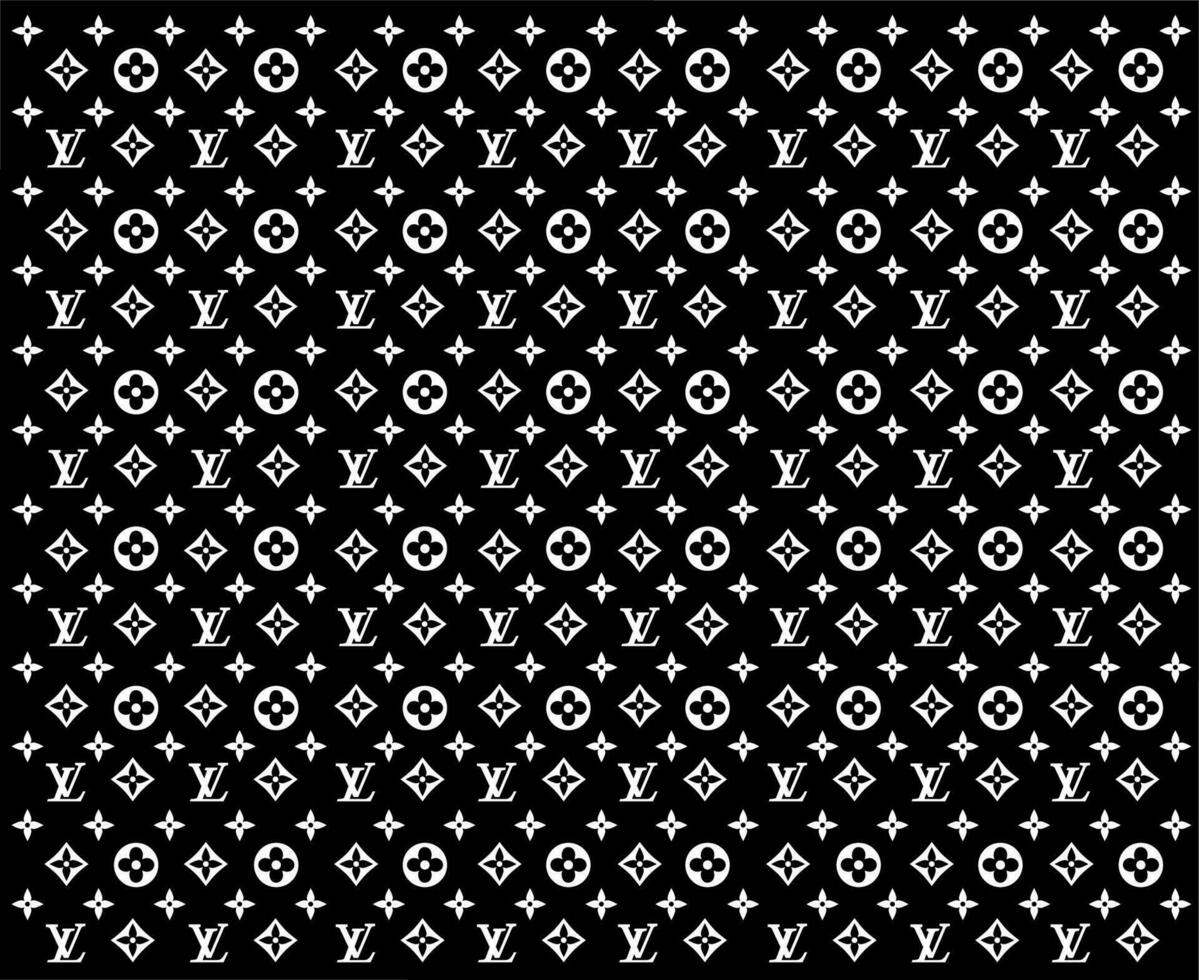 Louis Vuitton Brand Logo Background Black And White Symbol Design