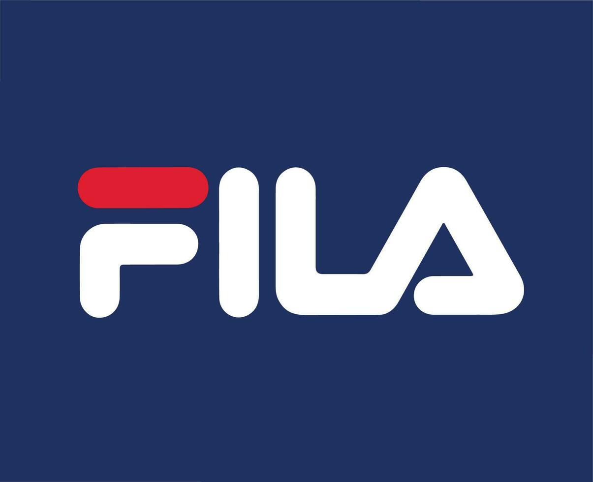 fila marca logo símbolo diseño ropa Moda vector ilustración con azul antecedentes