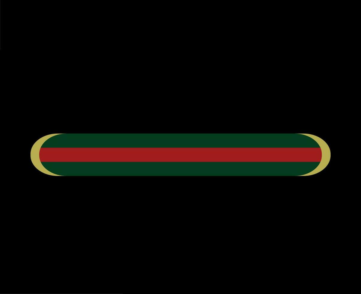 Gucci Brand Logo Symbol Green And Red Design Clothes Fashion Vector Illustration With Black Background