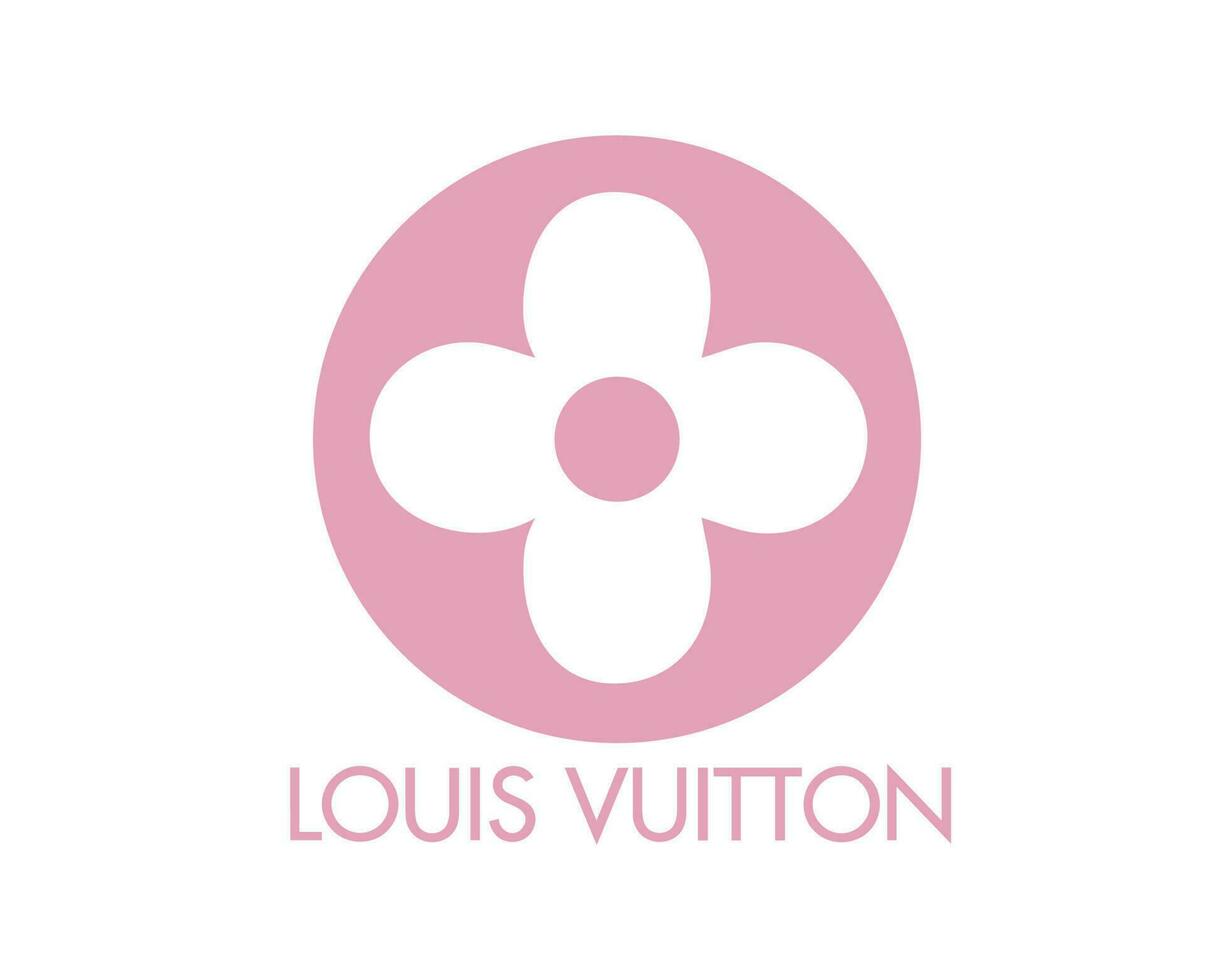 Louis Vuitton Logo Brand With Name Pink Symbol Design Clothes Fashion  Vector Illustration 23871580 Vector Art at Vecteezy