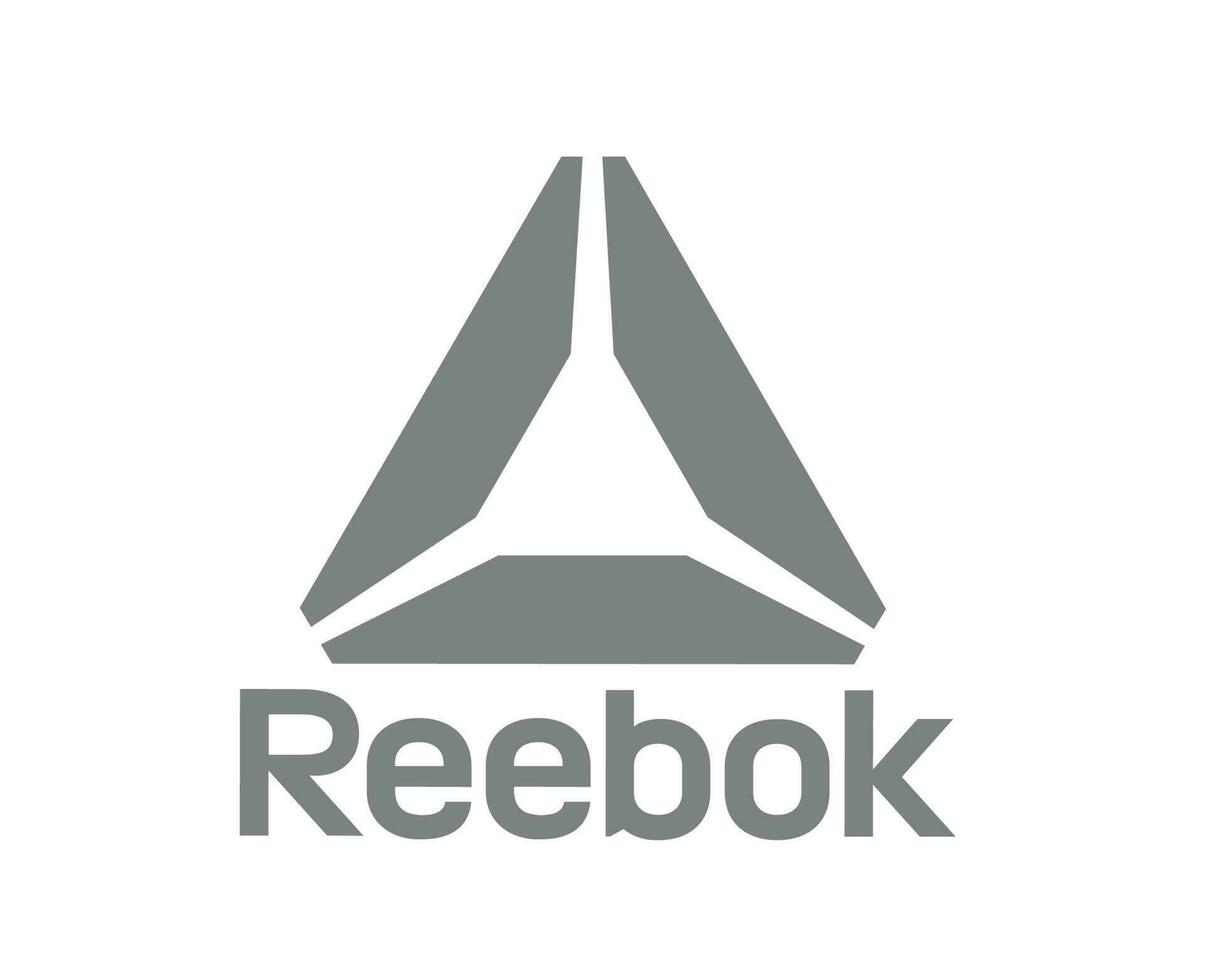 Reebok Brand Logo Symbol With Name Gray Clothes Design Icon Abstract Vector Illustration