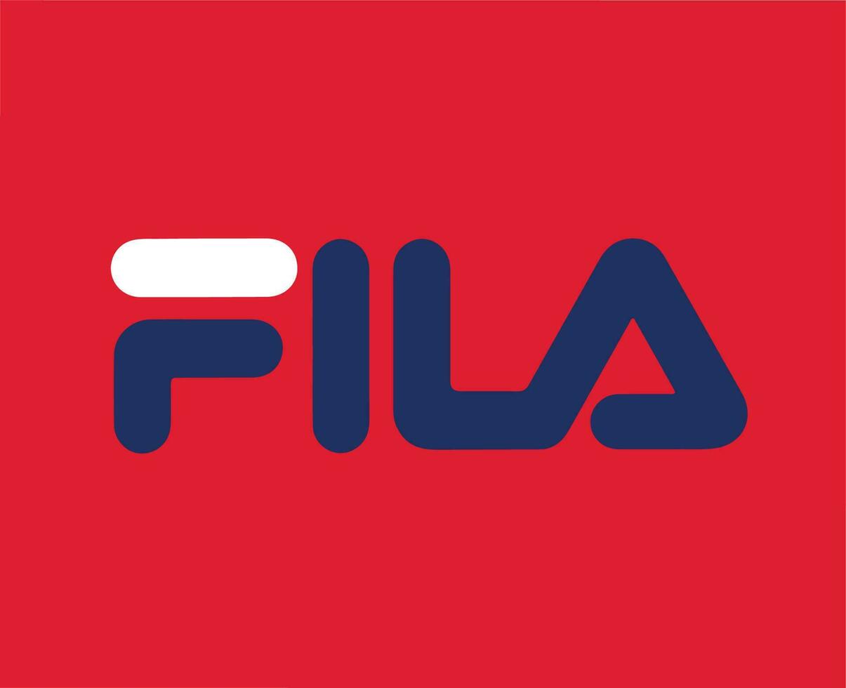Fila Logo Brand Symbol Design Clothes Fashion Vector Illustration With Red Background