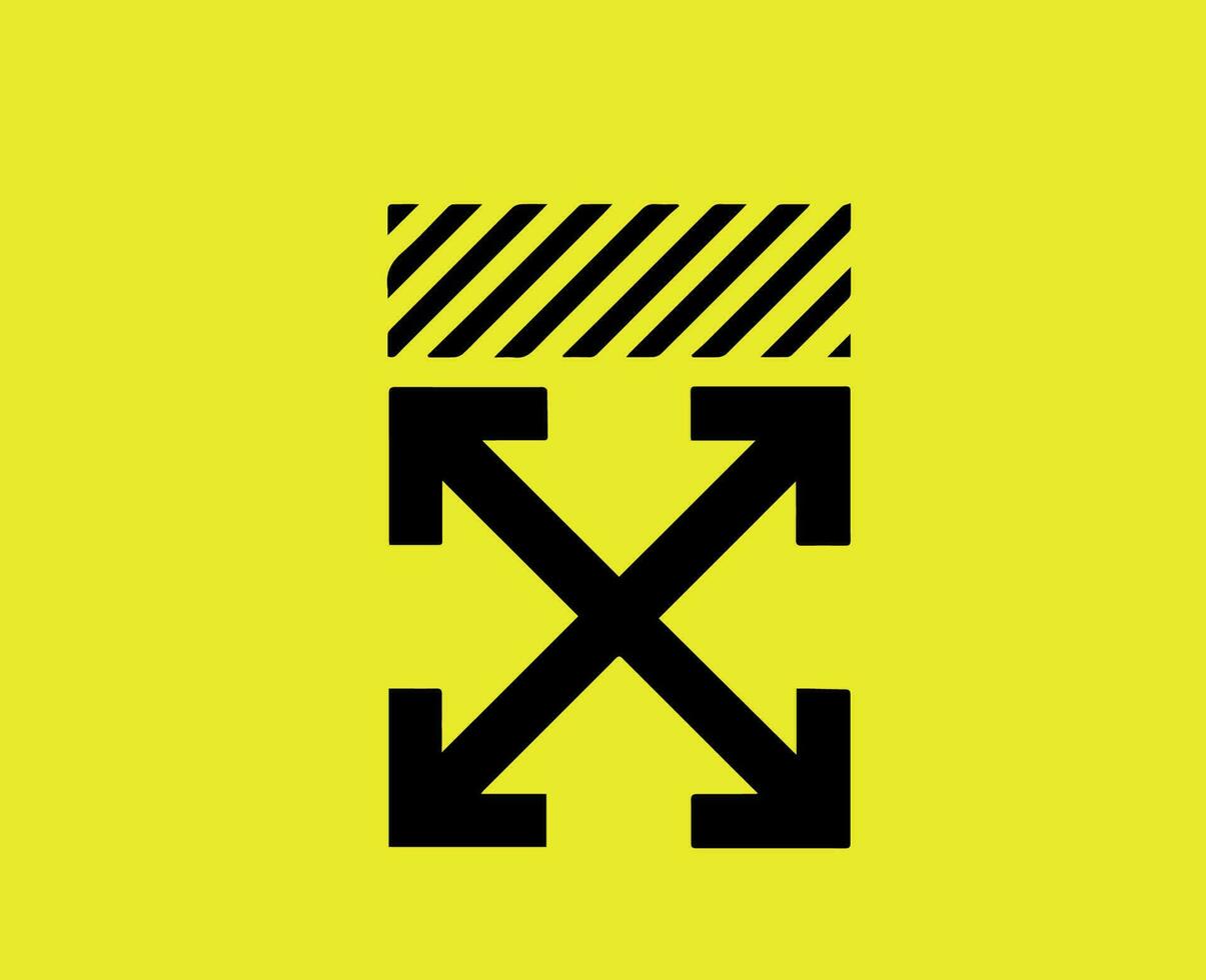 blanquecino logo marca símbolo negro diseño ropa icono resumen vector ilustración con amarillo antecedentes