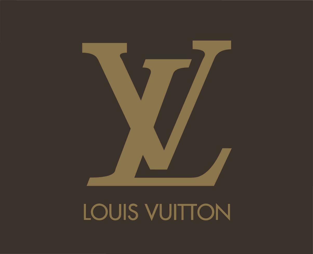 Louis Vuitton Brand Logo With Name Brown Symbol Design Clothes Fashion  Vector Illustration 23871624 Vector Art at Vecteezy