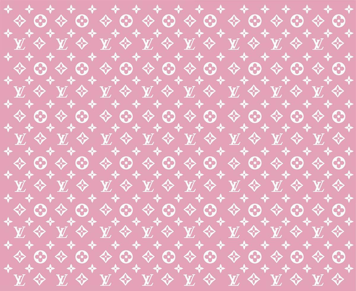 Luis Vuitton marca logo antecedentes rosado y blanco símbolo diseño ropa Moda vector ilustración