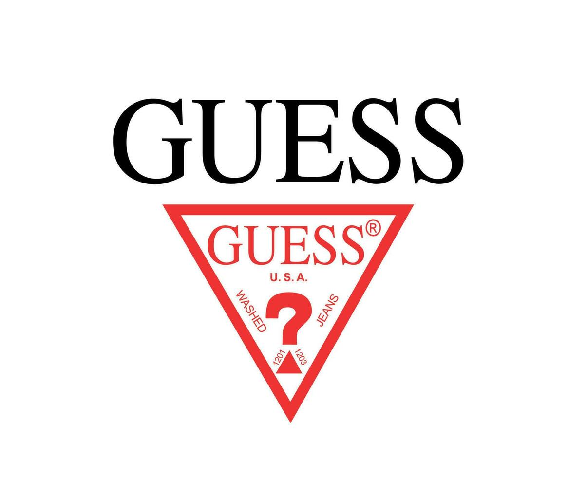Guess Logo Brand Symbol Design Clothes Fashion Vector Illustration