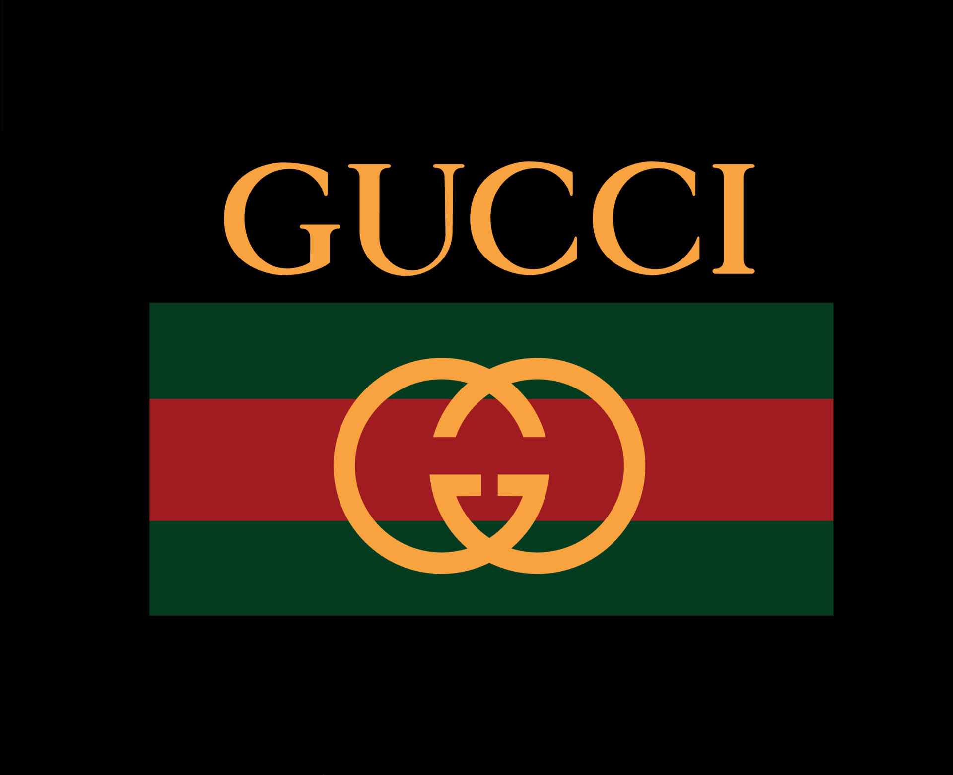 Gucci Logo Brand Clothes With Design Fashion Vector Illustration With Black Background 23871683 Vector Art at Vecteezy