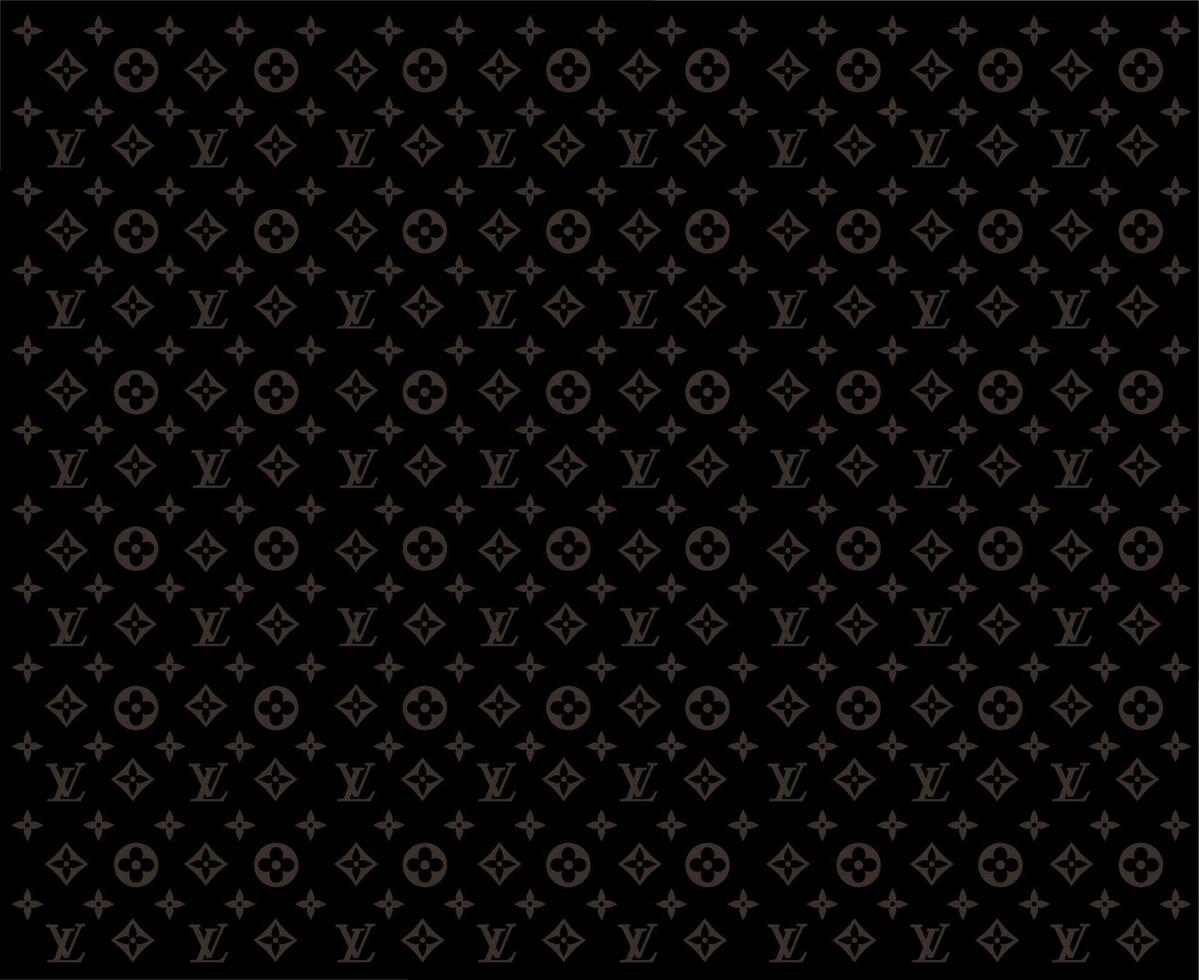 Louis Vuitton Background Brand Logo Black And Brown Symbol Design Clothes  Fashion Vector Illustration 23871711 Vector Art at Vecteezy