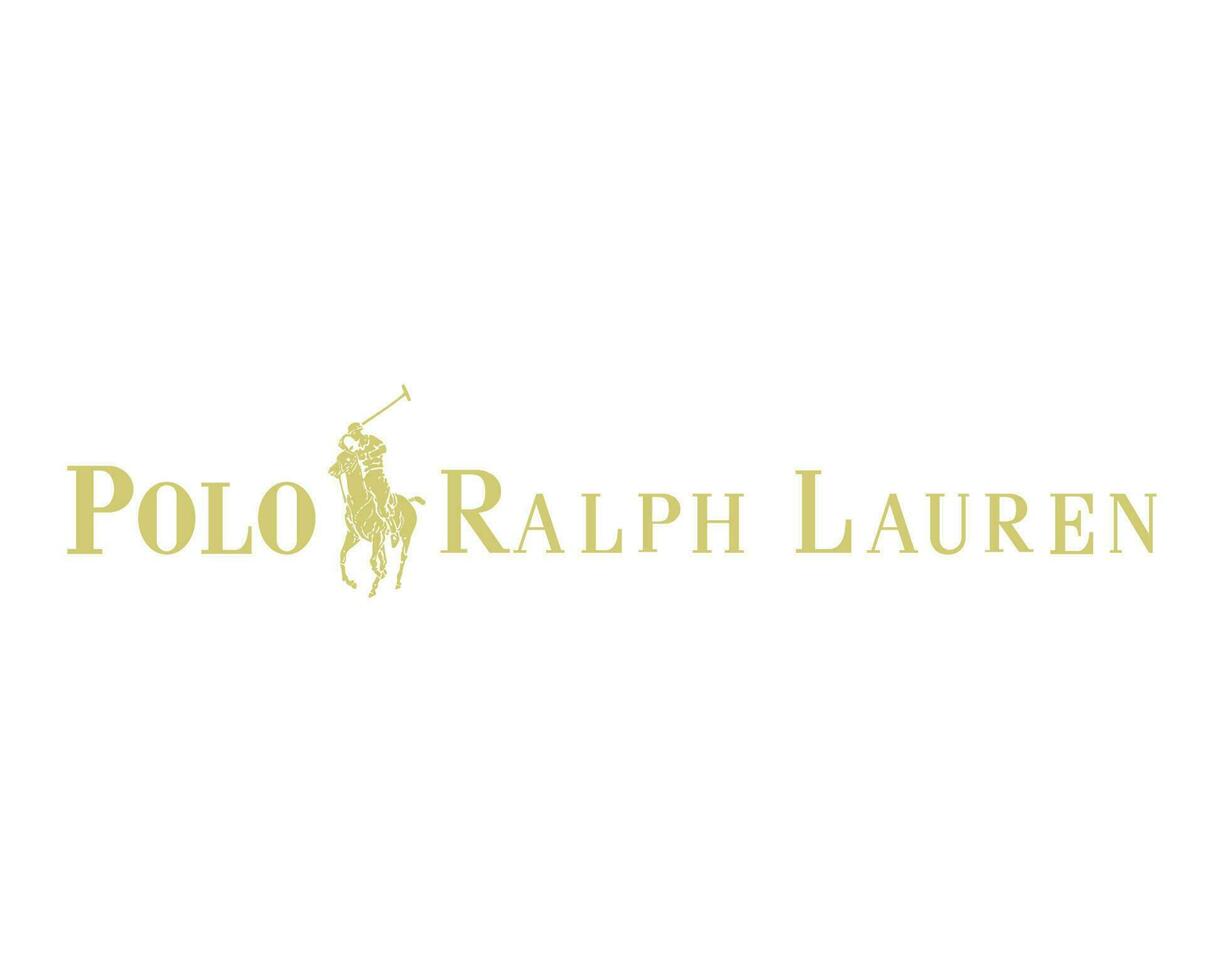 polo Ralph lauren marca logo con nombre oro símbolo ropa diseño icono resumen vector ilustración