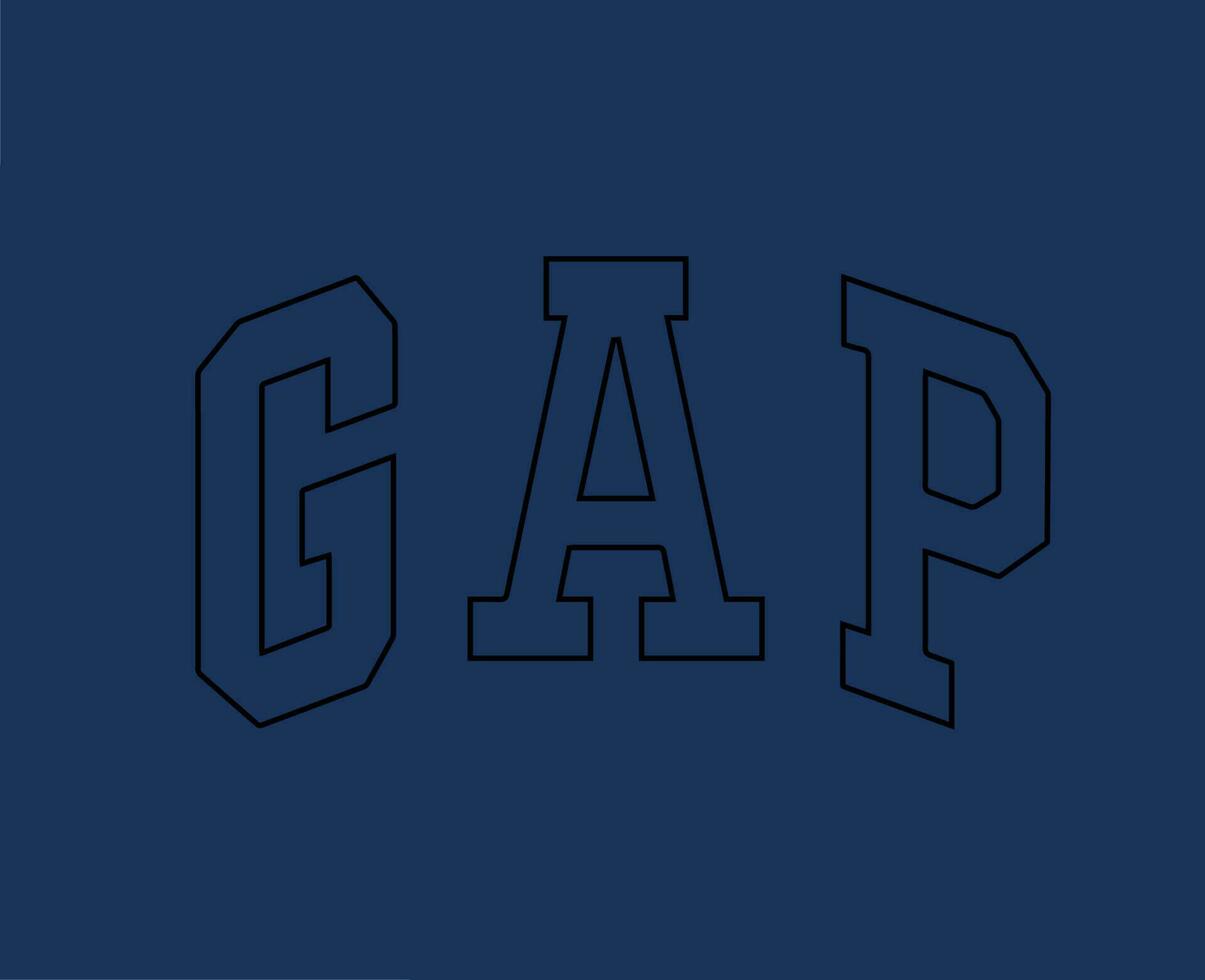 Gap Logo Symbol Brand Black Design Clothes Fashion Vector Illustration ...