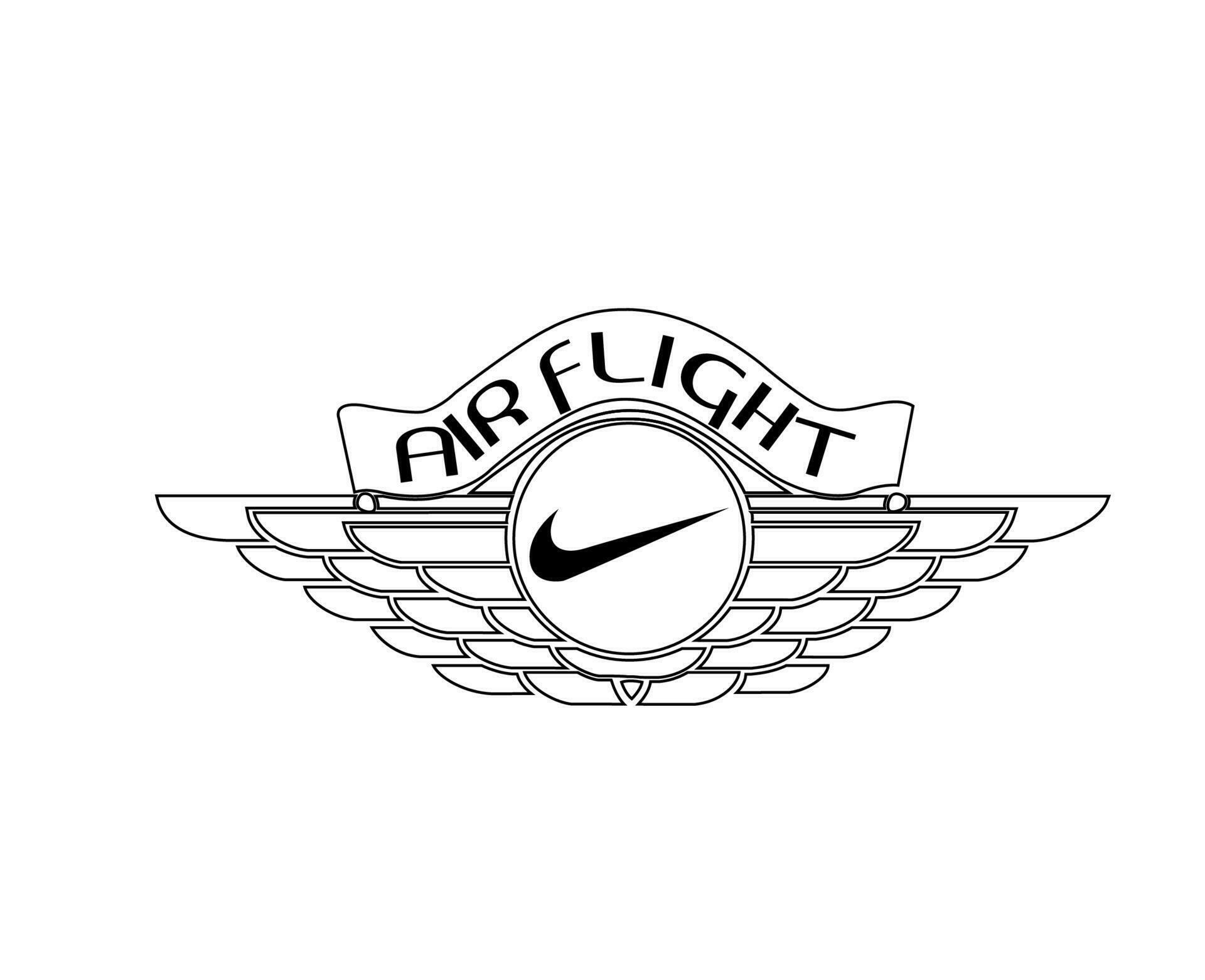 Air Flight Nike Logo Brand Symbol Black Design Clothes Sportwear Vector