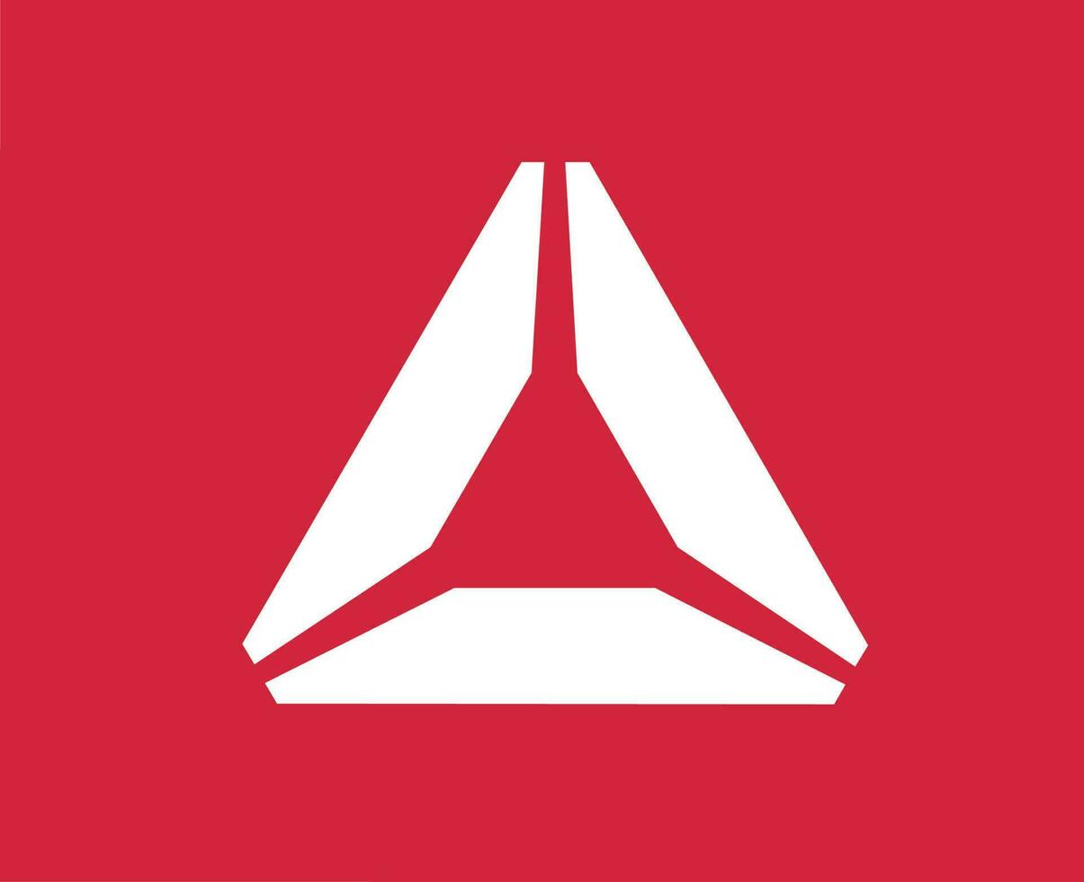 Reebok Logo Brand White Symbol Design Clothes Icon Abstract Vector Illustration With Red Background