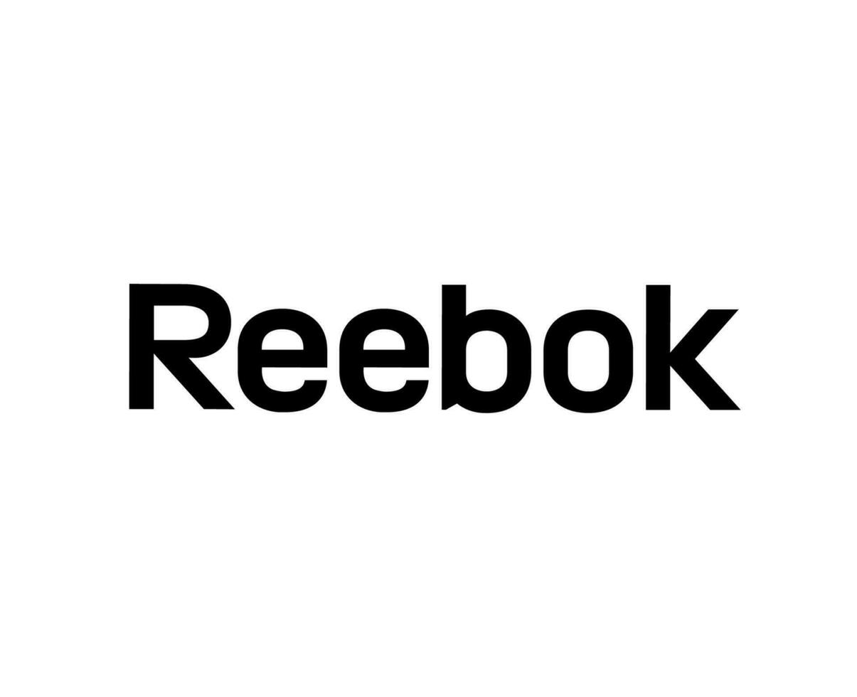 Reebok Brand Logo Name Black Symbol Clothes Design Icon Abstract Vector Illustration