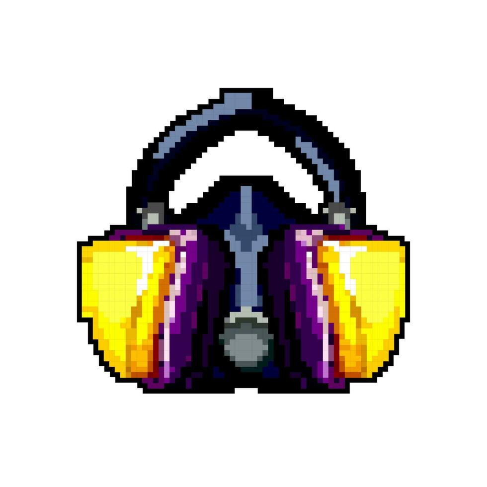 protection respirator mask game pixel art vector illustration