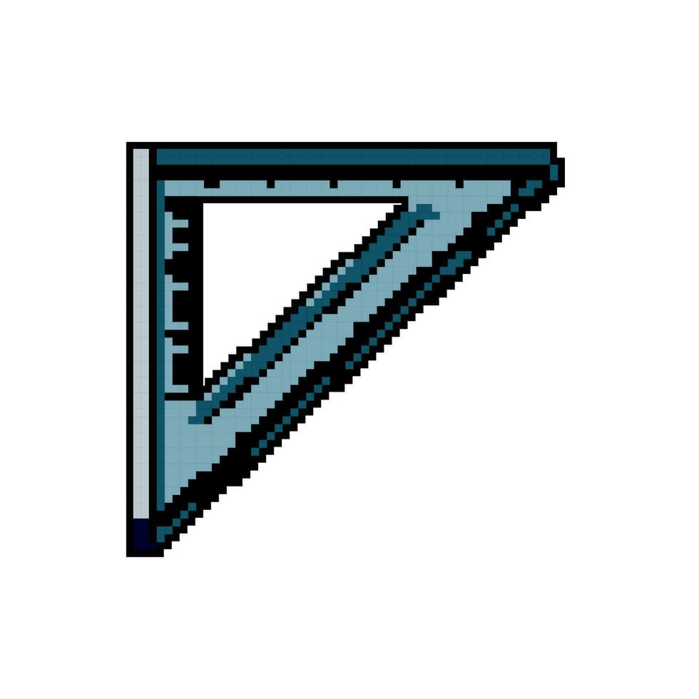 home ruler builder game pixel art vector illustration