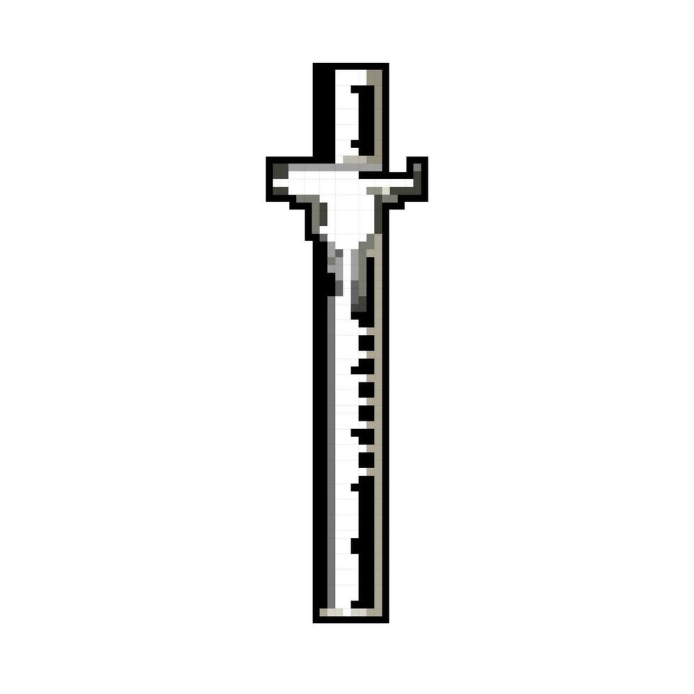 measure ruler builder game pixel art vector illustration